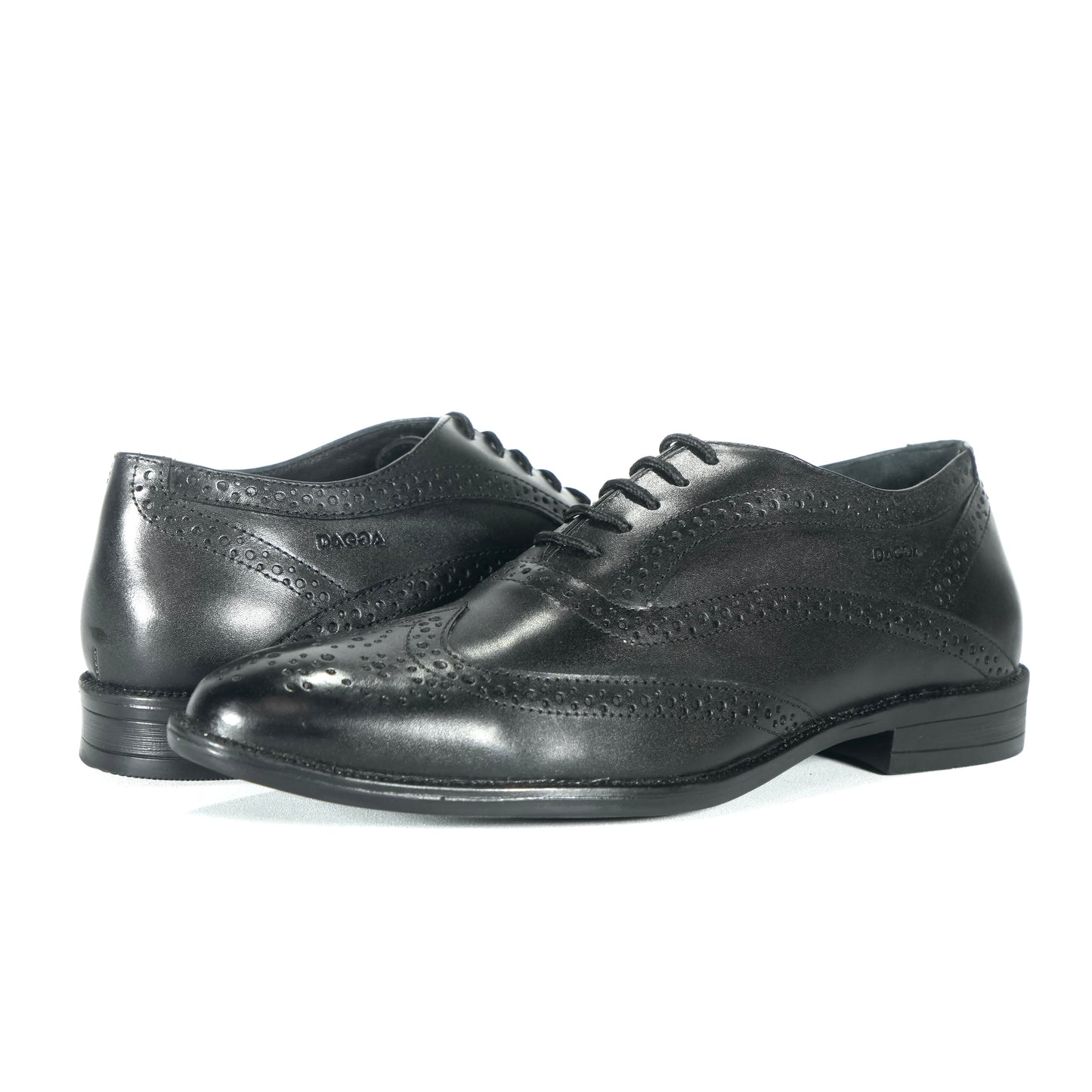 Dagga Men's Black / Brown Oxford Brogue Casual Cum Formal Leather Shoes