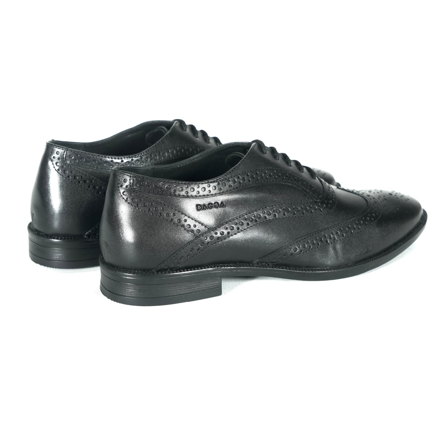 Dagga Men's Black / Brown Oxford Brogue Casual Cum Formal Leather Shoes
