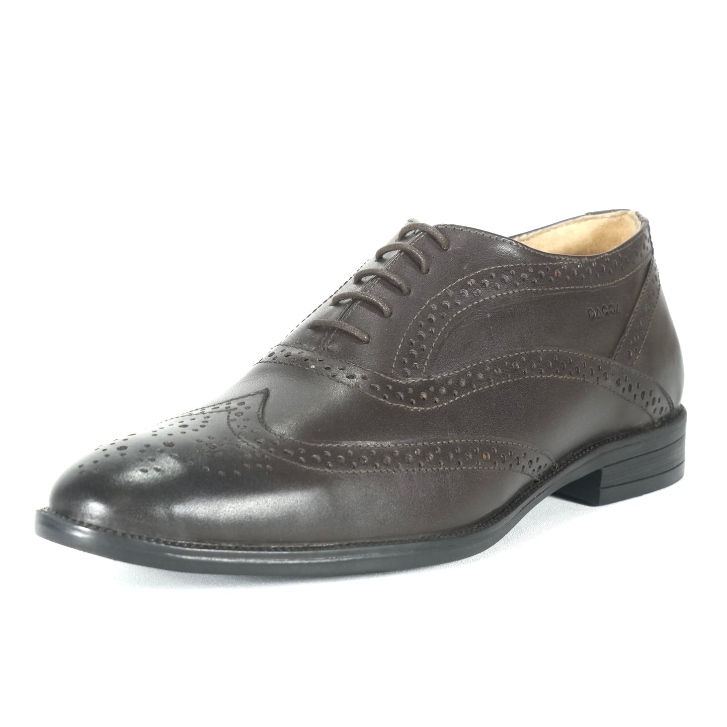 Dagga Men's Black / Brown Oxford Brogue Casual Cum Formal Leather Shoes