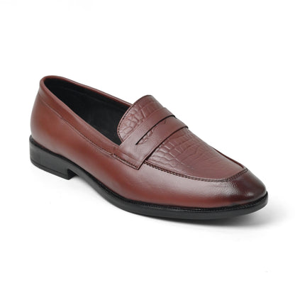 Dagga Black / Brown Formal Leather Penny Loafers for Men
