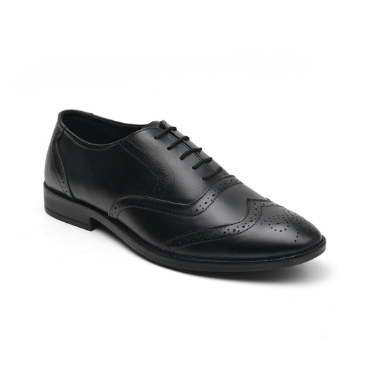 Dagga Men's Black / Brown Oxford Brogue Casual Cum Formal Leather Shoes