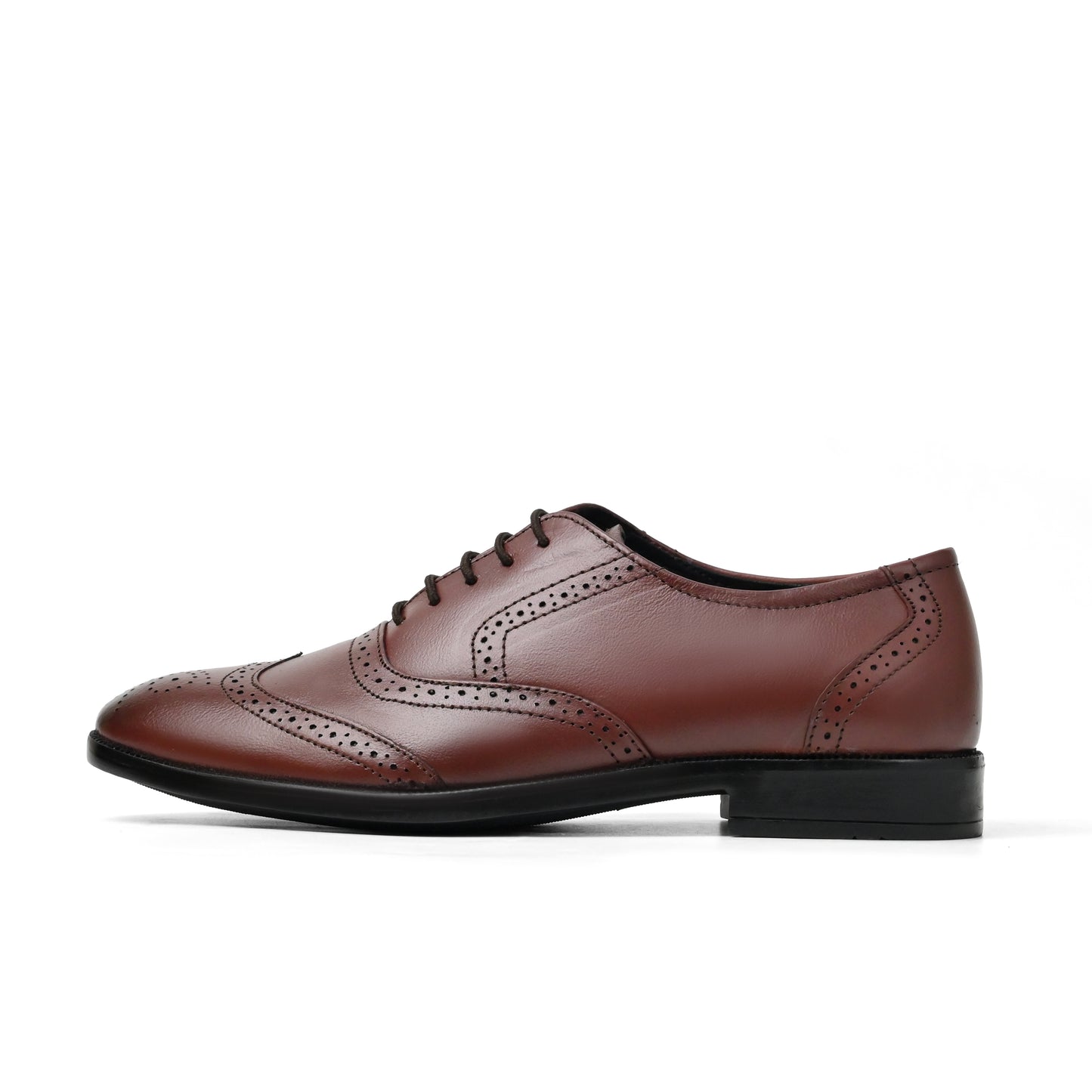 Dagga Men's Black / Brown Oxford Brogue Casual Cum Formal Leather Shoes