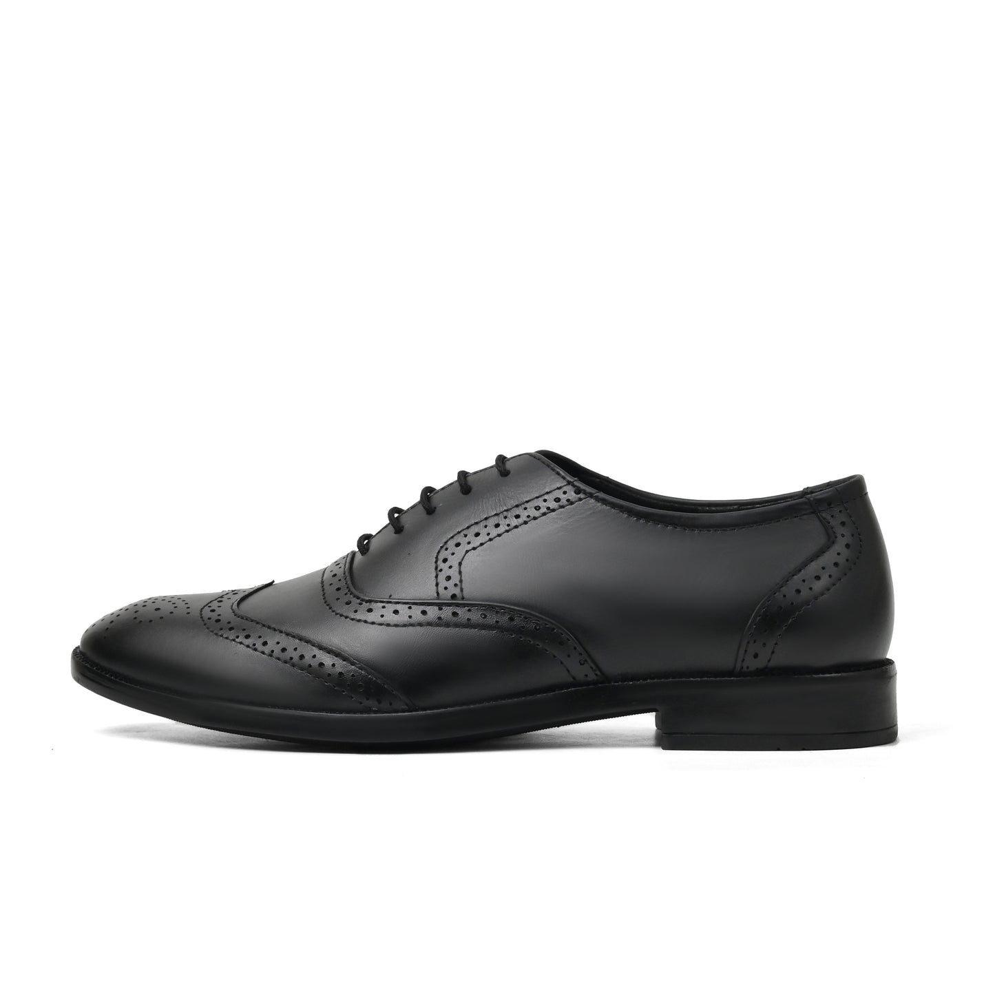 Dagga Men's Black / Brown Oxford Brogue Casual Cum Formal Leather Shoes