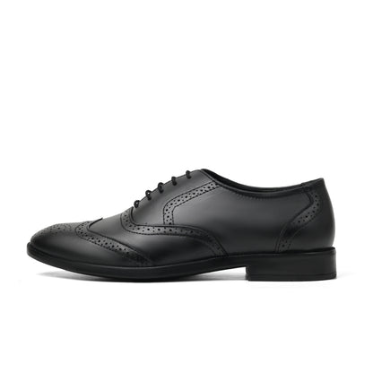 Dagga Men's Black / Brown Oxford Brogue Casual Cum Formal Leather Shoes