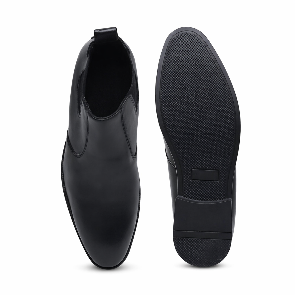 Dagga Men’s Genuine Leather Chelsea Boots – Classic Ankle Slip-On Dress Boots - Black & Brown