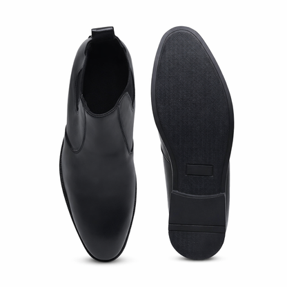 Dagga Men’s Genuine Leather Chelsea Boots – Classic Ankle Slip-On Dress Boots - Black & Brown