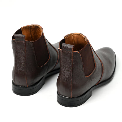 Dagga Men’s Genuine Leather Chelsea Boots – Classic Ankle Slip-On Dress Boots - Black & Brown