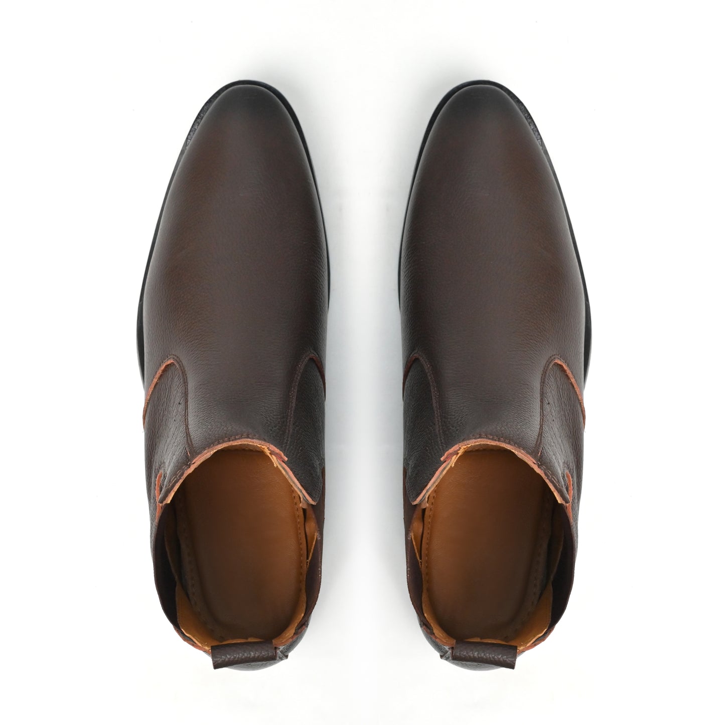 Dagga Men’s Genuine Leather Chelsea Boots – Classic Ankle Slip-On Dress Boots - Black & Brown