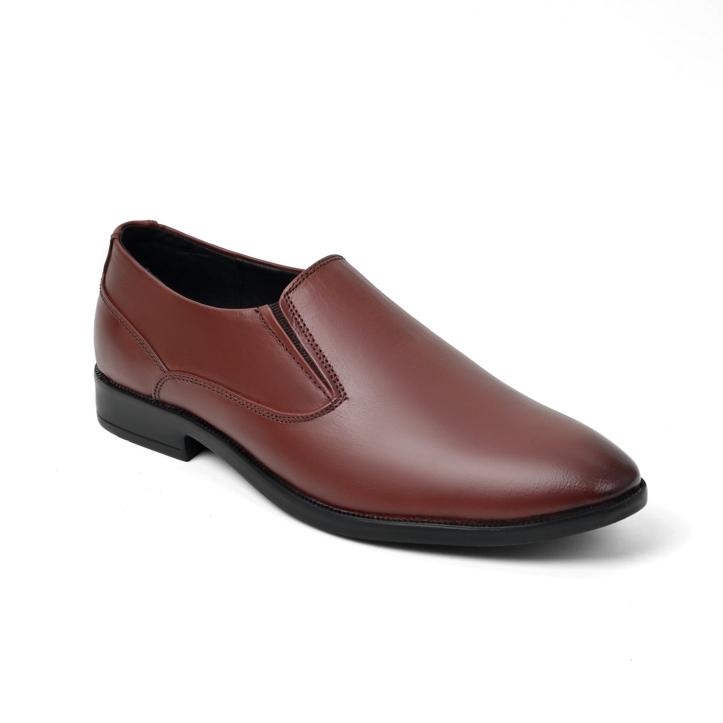 Dagga Men’s Genuine Leather Black / Brown Slip-On Formal Shoes – Comfortable Office & Party Wear