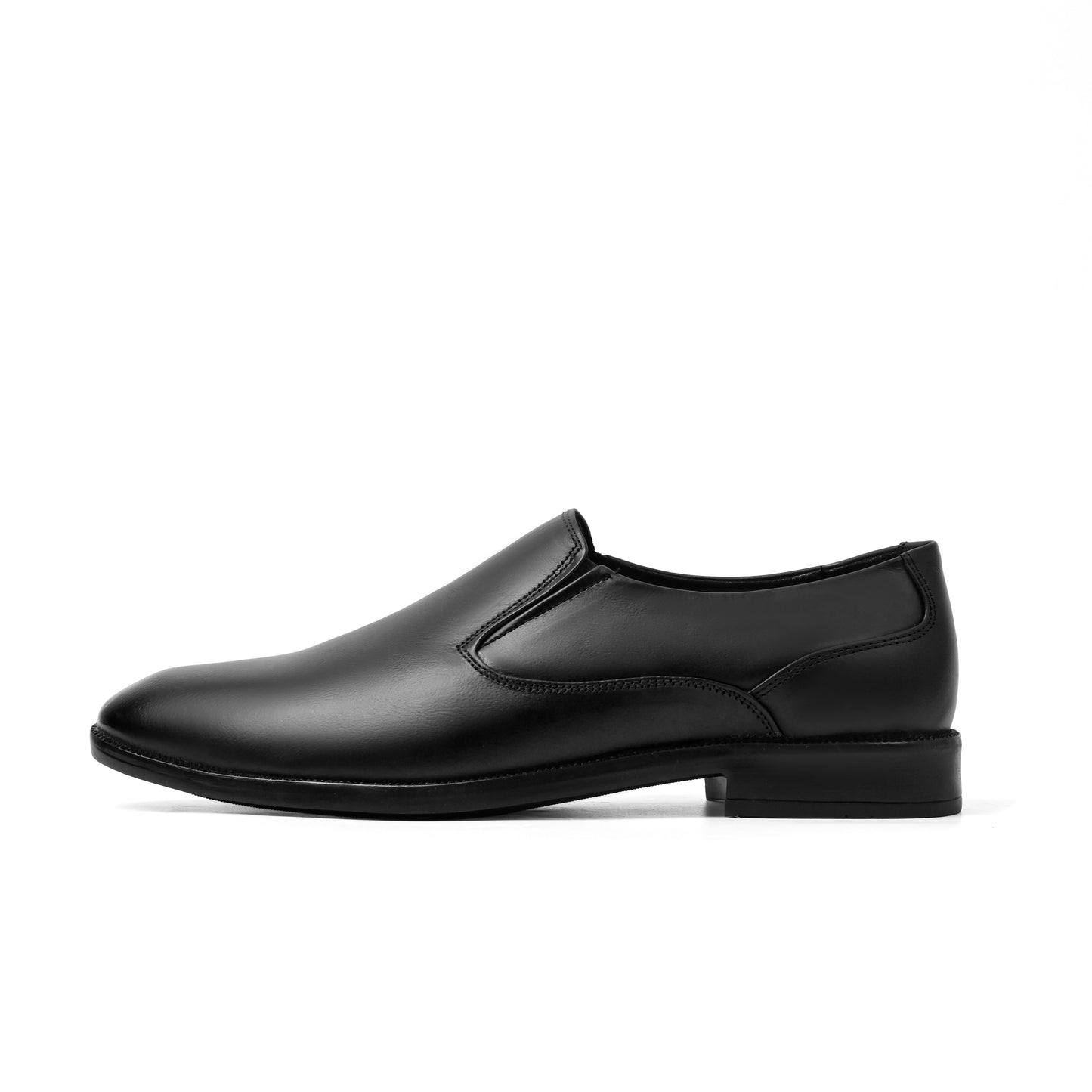 Dagga Men’s Genuine Leather Black / Brown Slip-On Formal Shoes – Comfortable Office & Party Wear